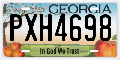 GA license plate PXH4698