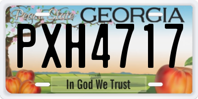 GA license plate PXH4717