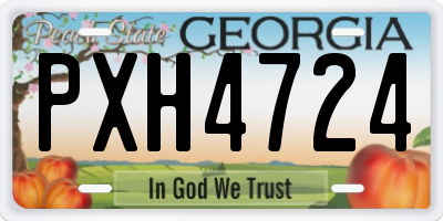 GA license plate PXH4724