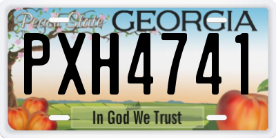 GA license plate PXH4741