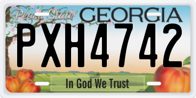 GA license plate PXH4742