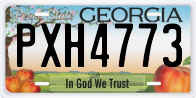 GA license plate PXH4773