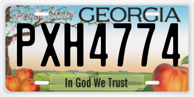 GA license plate PXH4774
