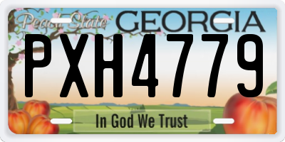 GA license plate PXH4779