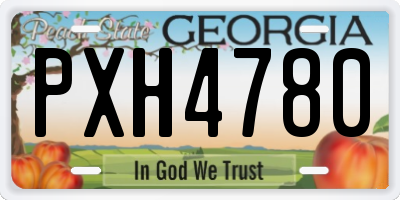 GA license plate PXH4780
