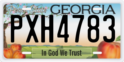 GA license plate PXH4783