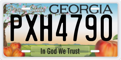 GA license plate PXH4790