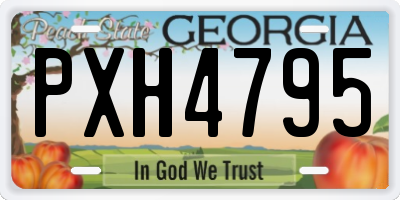 GA license plate PXH4795