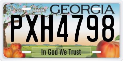 GA license plate PXH4798