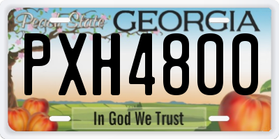 GA license plate PXH4800