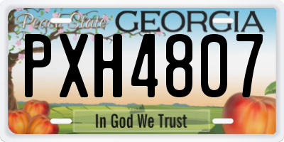 GA license plate PXH4807