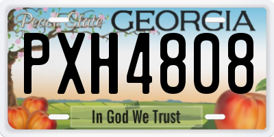 GA license plate PXH4808