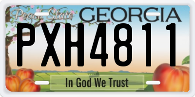 GA license plate PXH4811