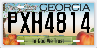 GA license plate PXH4814
