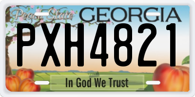 GA license plate PXH4821