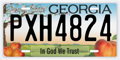 GA license plate PXH4824