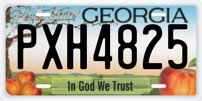 GA license plate PXH4825