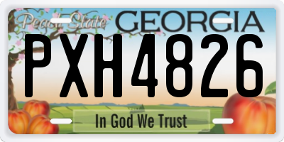GA license plate PXH4826