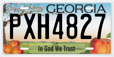 GA license plate PXH4827
