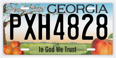GA license plate PXH4828