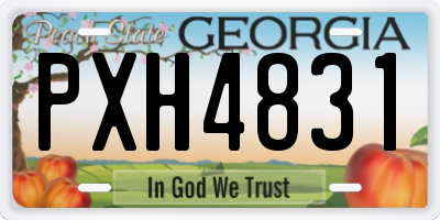 GA license plate PXH4831