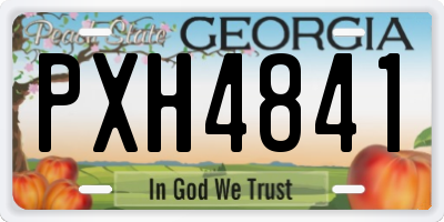 GA license plate PXH4841