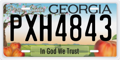 GA license plate PXH4843