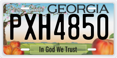 GA license plate PXH4850