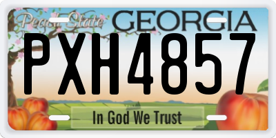 GA license plate PXH4857
