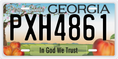 GA license plate PXH4861