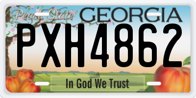 GA license plate PXH4862
