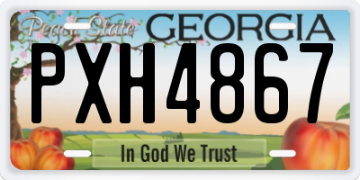 GA license plate PXH4867