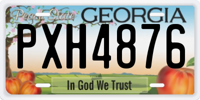 GA license plate PXH4876