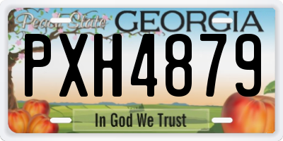 GA license plate PXH4879