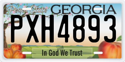 GA license plate PXH4893