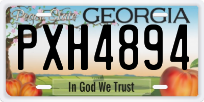GA license plate PXH4894