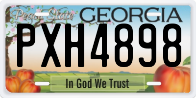 GA license plate PXH4898