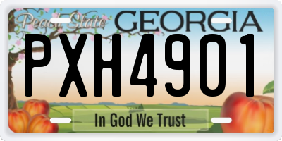 GA license plate PXH4901