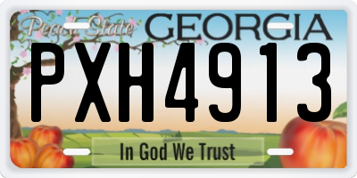 GA license plate PXH4913