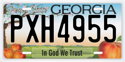 GA license plate PXH4955