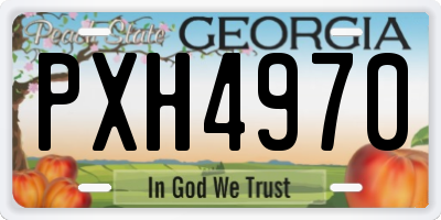 GA license plate PXH4970