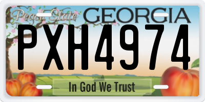 GA license plate PXH4974