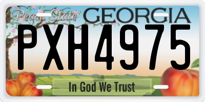 GA license plate PXH4975