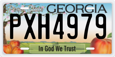 GA license plate PXH4979
