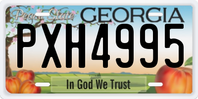 GA license plate PXH4995
