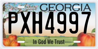 GA license plate PXH4997