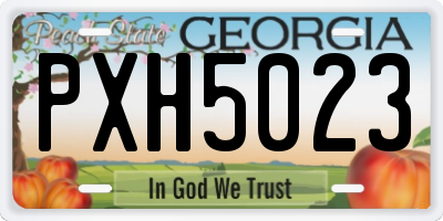 GA license plate PXH5023