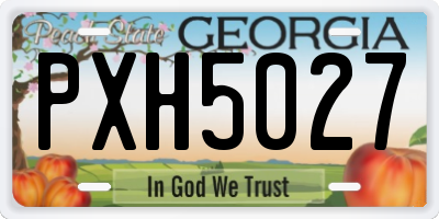 GA license plate PXH5027