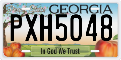 GA license plate PXH5048