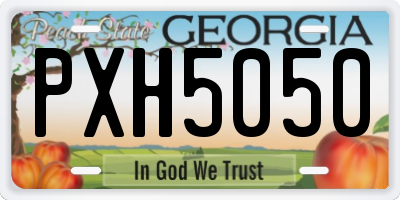GA license plate PXH5050
